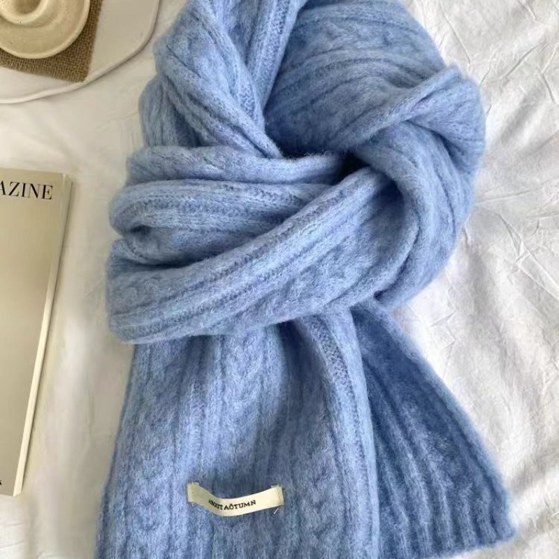 Wool Scarf Men - Gestrickter Schal aus Wollmischung für Damen,