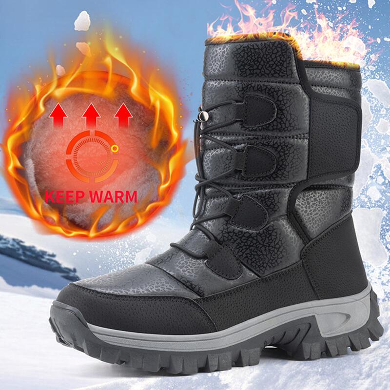 Waterproof Winter Boot - Neue Warme Herren-Plüsch-Schneestiefel, Hohe Winterstiefel für