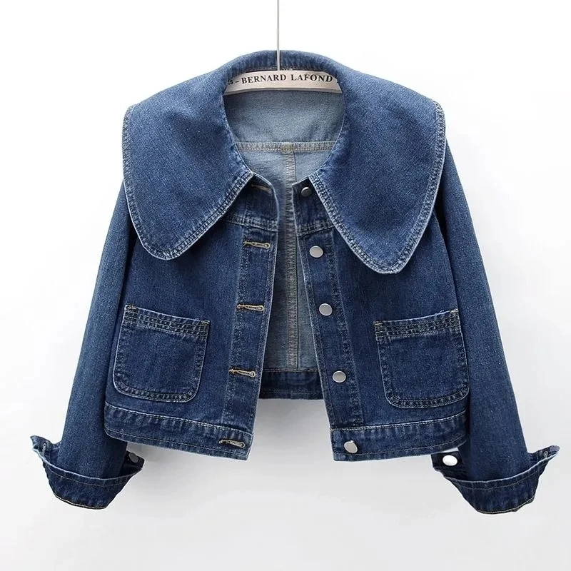 Down Jacket Packable - 2024 neue Herbst Frauen Denim Jacke