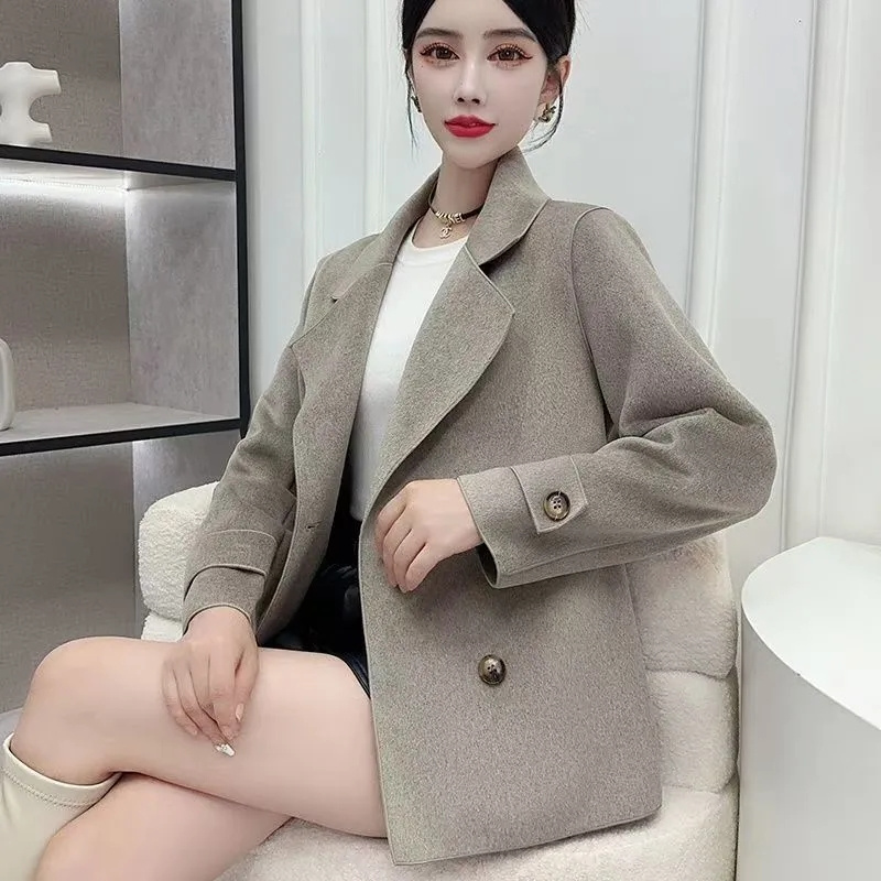 Herbst-Winter Schwarzer Wollma – Wool Coat Peacoat Bewertung und Preis