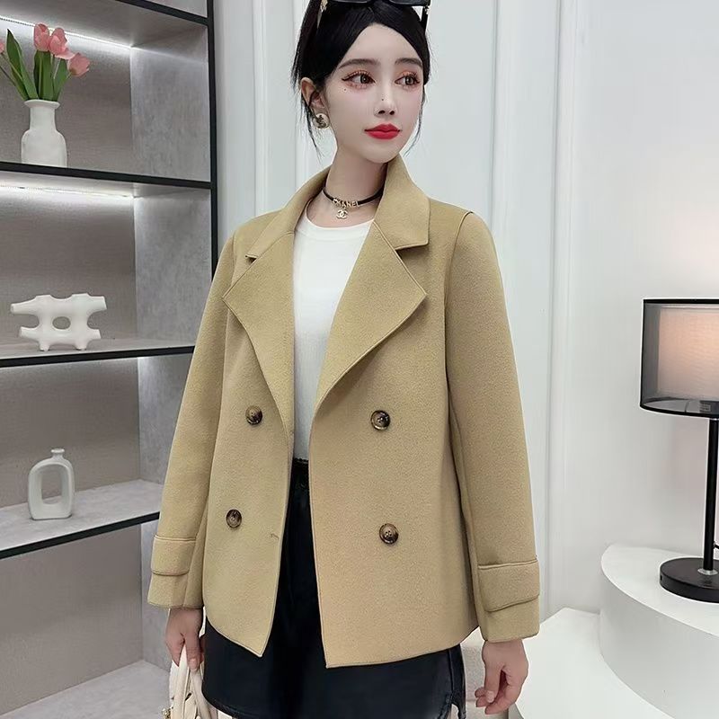 Herbst-Winter Schwarzer Wollma – Wool Coat Peacoat Bewertung und Preis