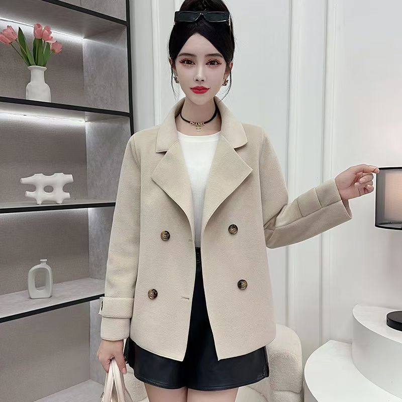 Herbst-Winter Schwarzer Wollma – Wool Coat Peacoat Bewertung und Preis