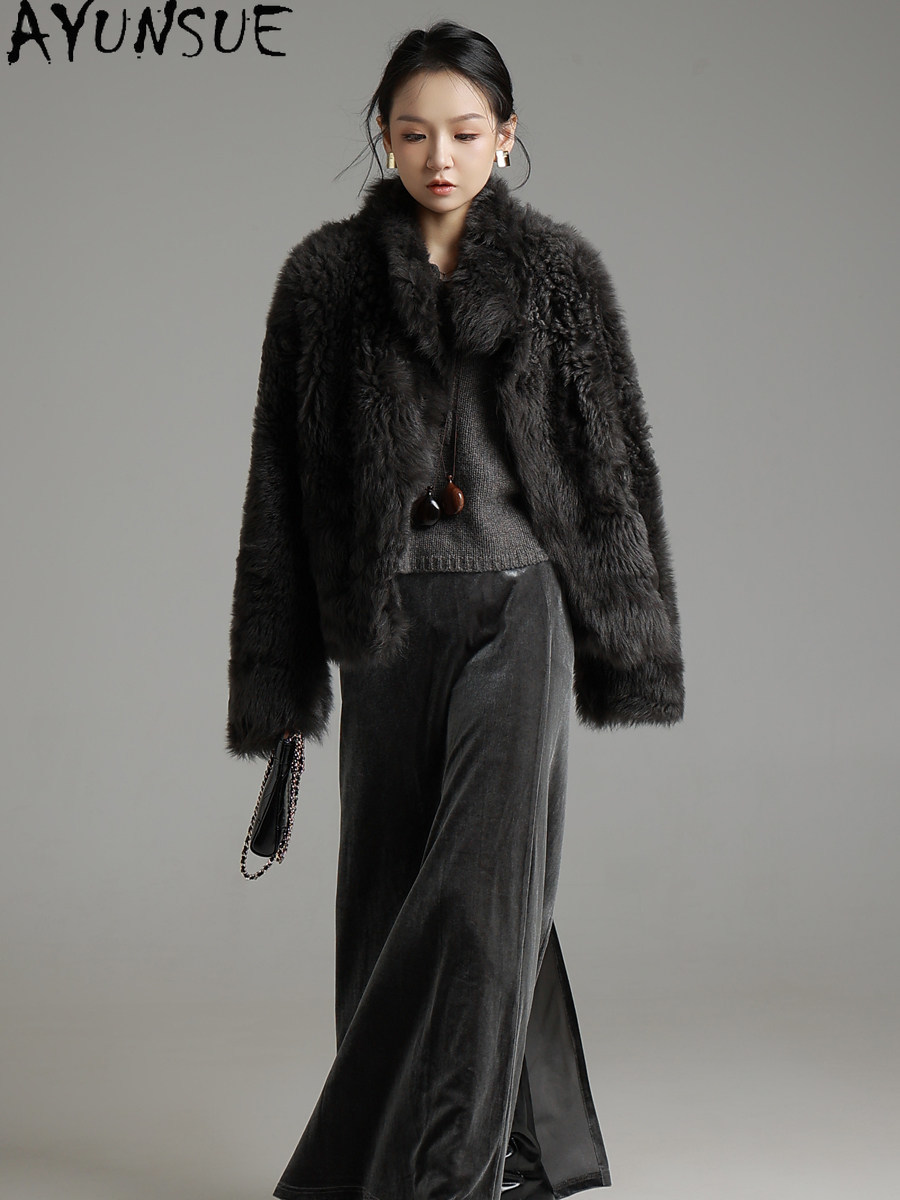 AYUNSUE Natürlicher Toskana-Sc – Wool Coat Peacoat Bewertung und Preis