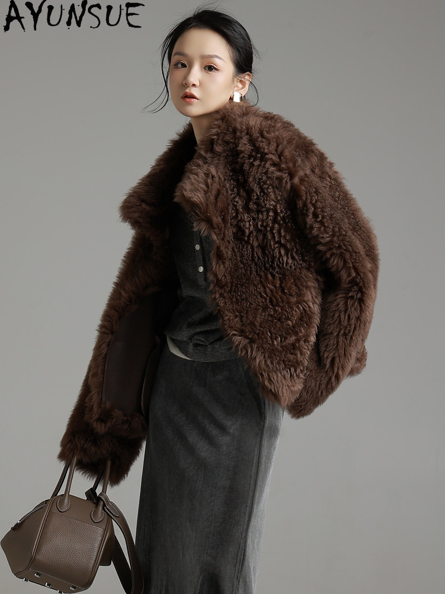 AYUNSUE Natürlicher Toskana-Sc – Wool Coat Peacoat Bewertung und Preis