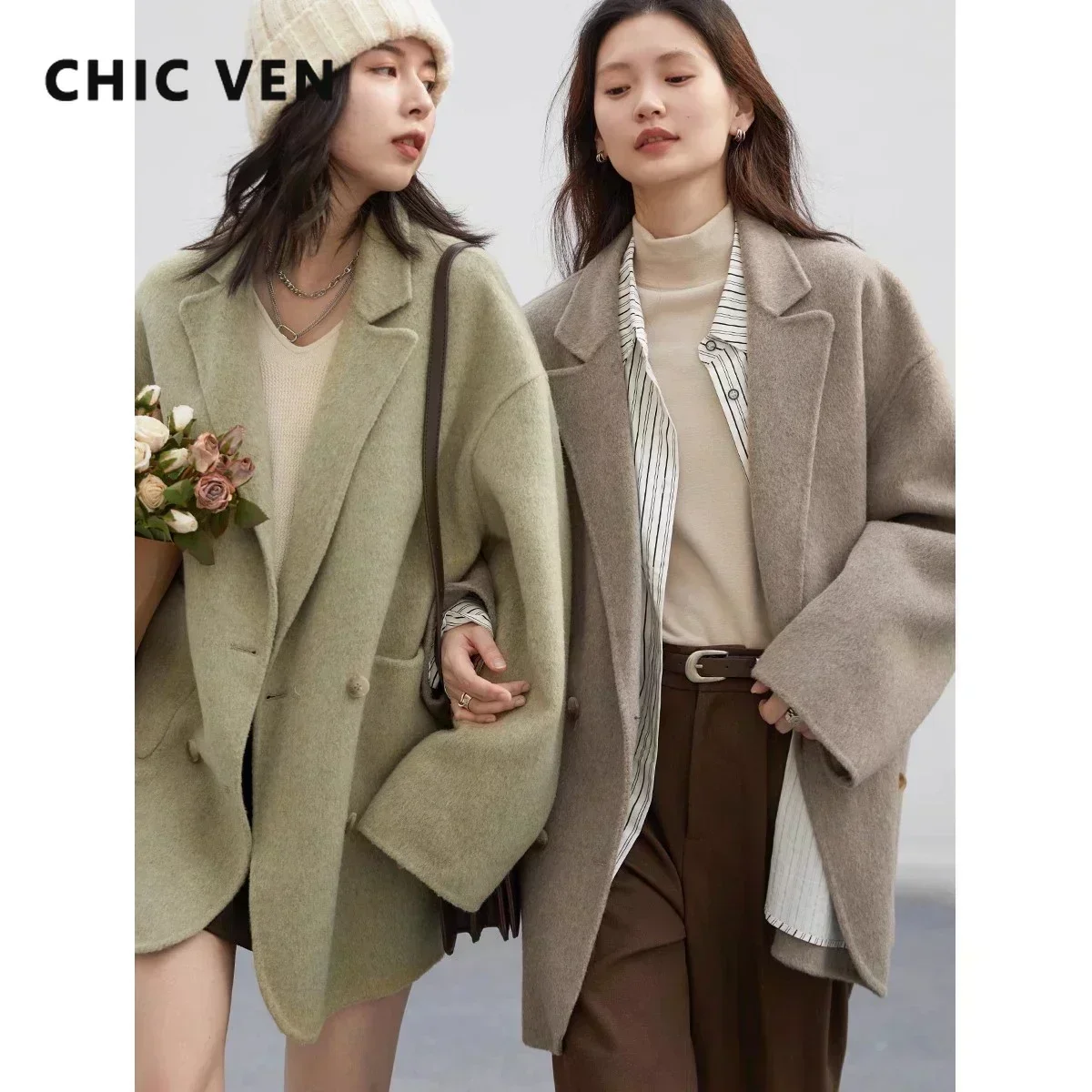 CHIC VEN Damen Wollmäntel, loc – Wool Coat Peacoat Bewertung und Preis