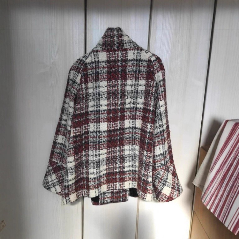 Warmer Karierter Rollkragen-Ma – Wool Coat Peacoat Bewertung und Preis