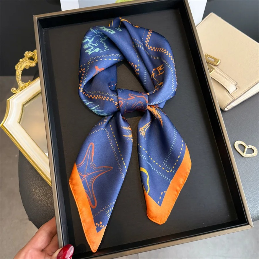 Blauer Seidenschal für Damen,  – Shawl Wrap Winter Bewertung und Preis