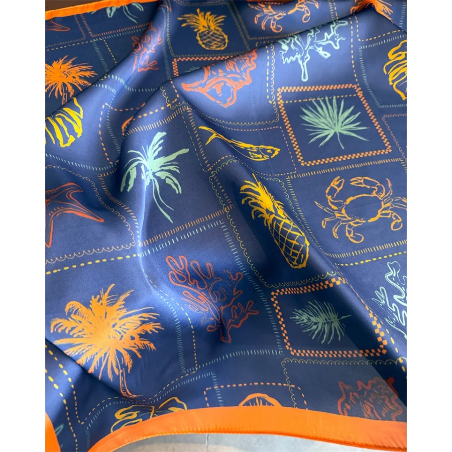 Blauer Seidenschal für Damen,  – Shawl Wrap Winter Bewertung und Preis